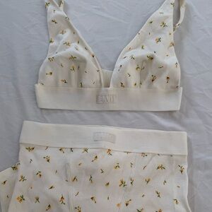 Skims marigold flowers bra and shorts set